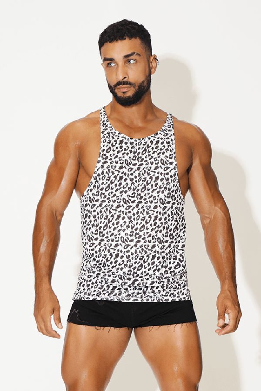 Tops * | Come Through Mesh Tank Top Rainbow Leopard Special Offers