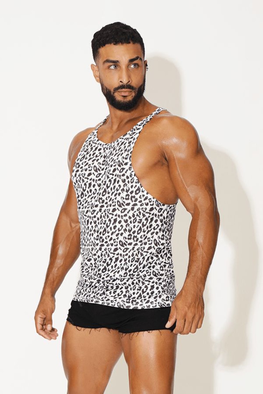 Tops * | Come Through Mesh Tank Top Rainbow Leopard Special Offers