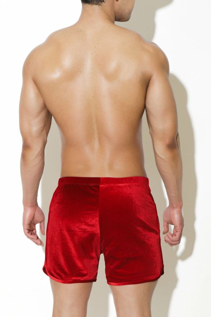 Bottoms * | Vicious Velvet Short Shorts Red Hot Sale Maroon