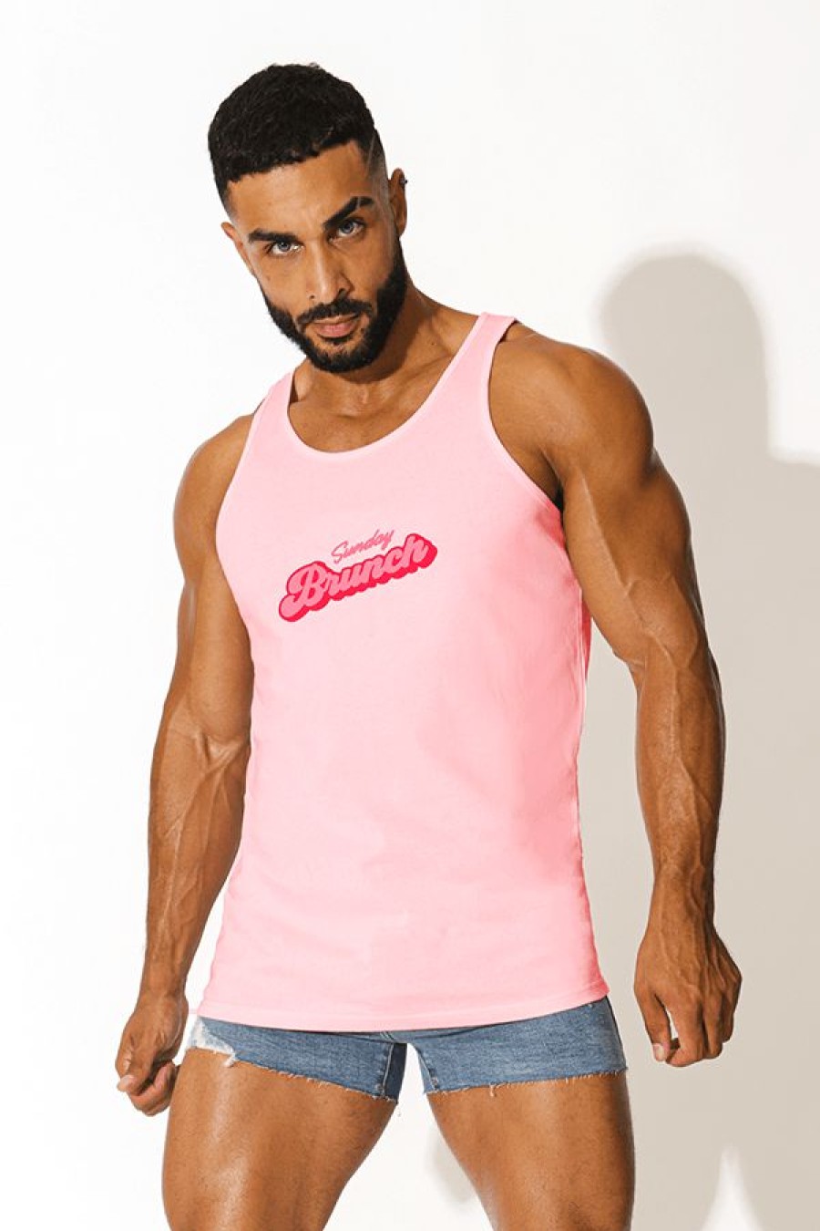 Tops * | Sunday Brunch Tank Top Promotion Pink