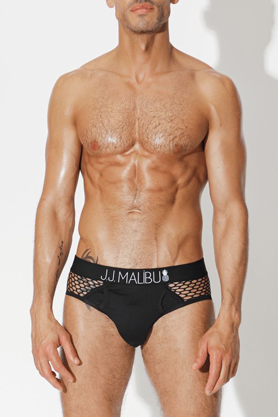 Bottoms * | With You Tonight Fishnet Mesh Briefs Excellent Black