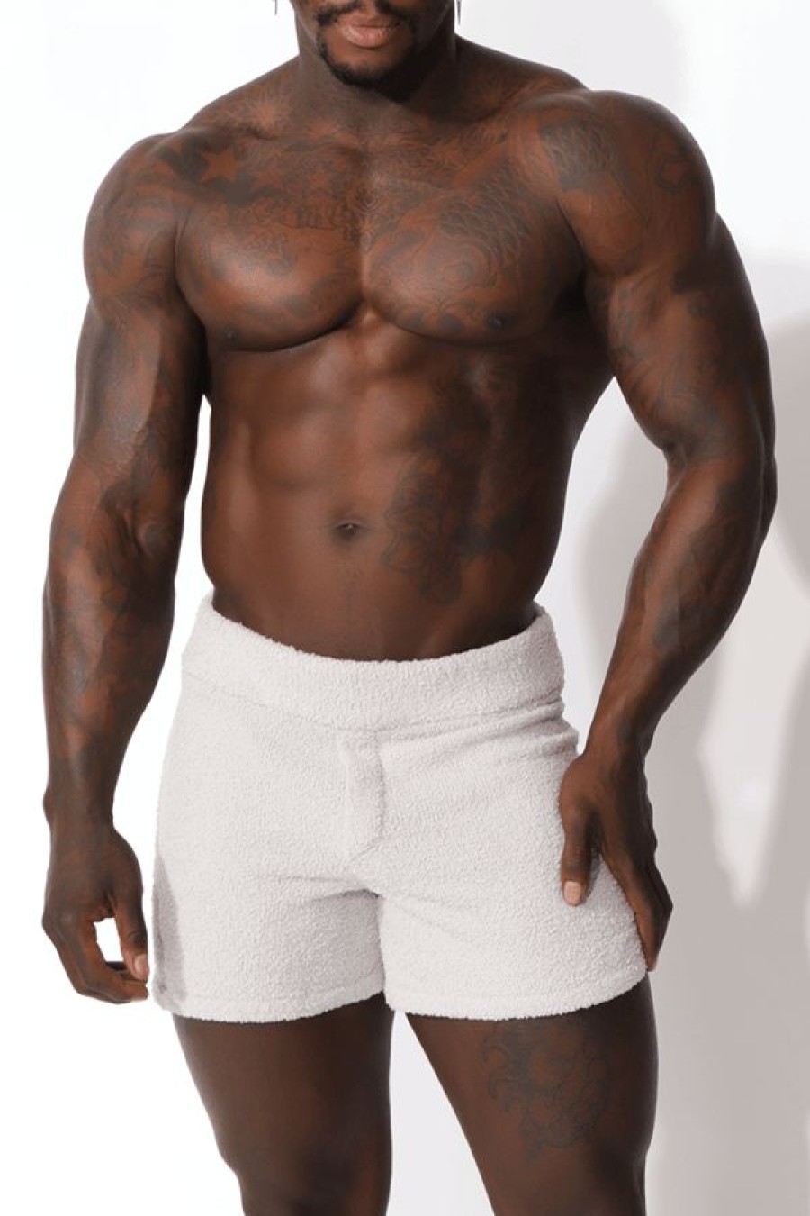 Bottoms * | Perfectly Plush Knit Short Shorts Latest Light Grey