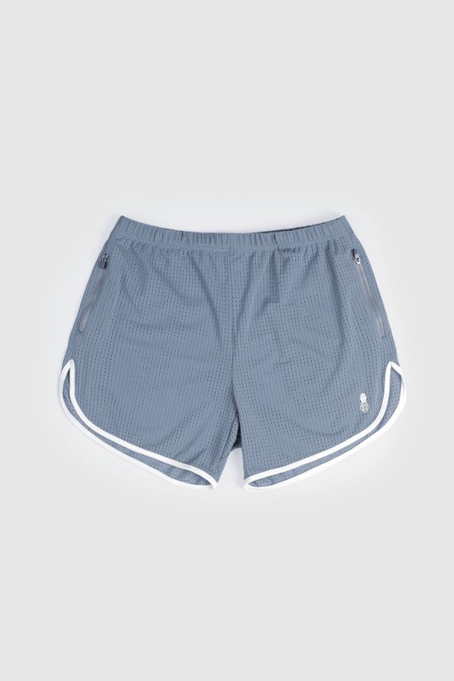 Bottoms * | Work It Out Perforated Short Shorts Blue Wholesale