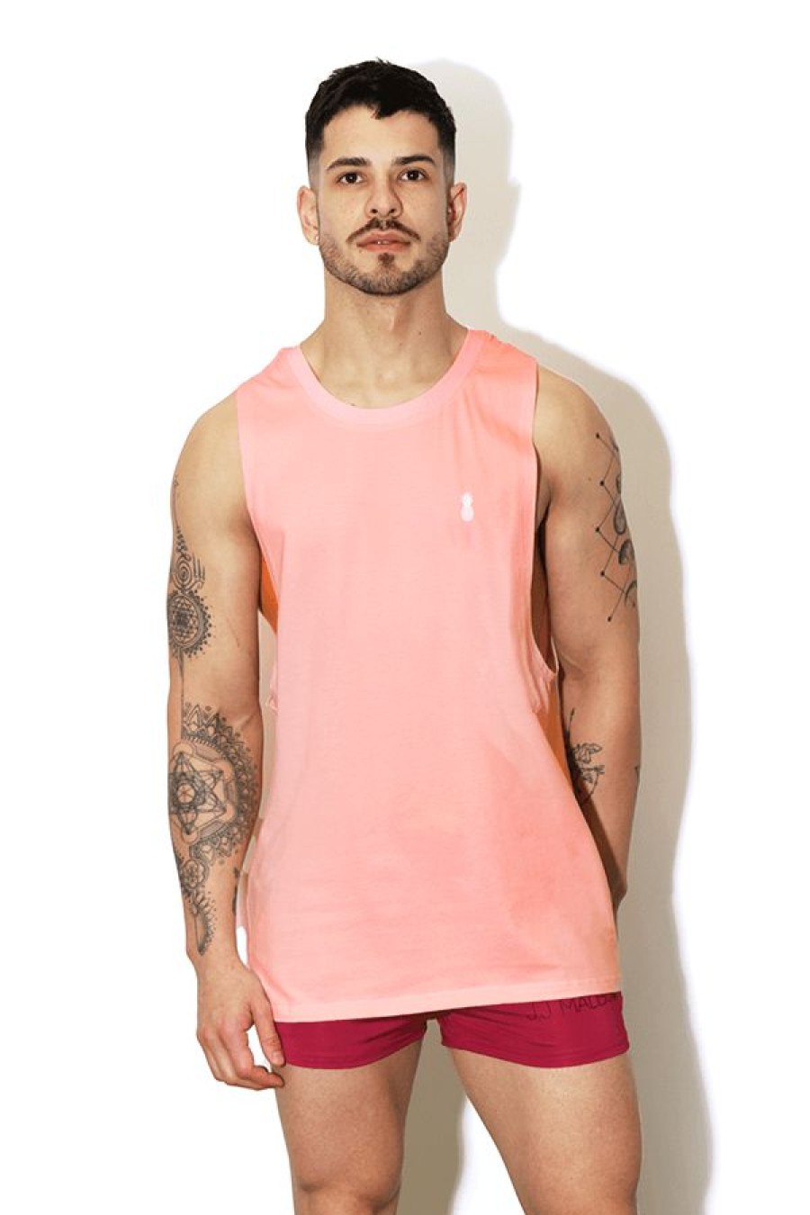 Tops * | Bad Boy Tank Top Pink Best Sellers