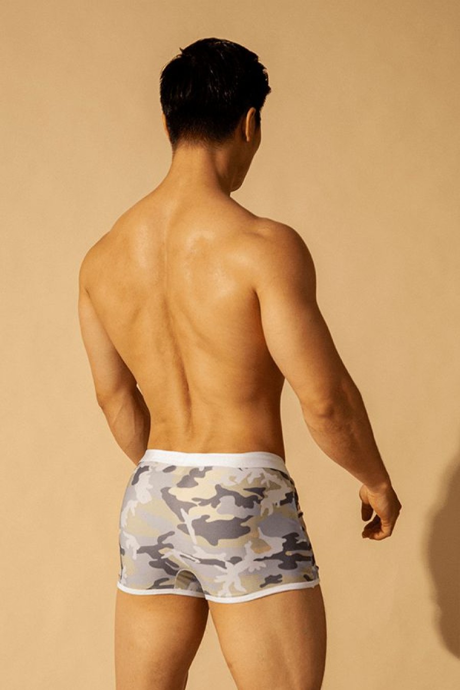 Bottoms * | Day Off Fitted Swim Trunks White Camo Free Delivery