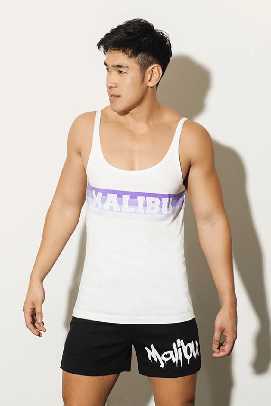 Tops * | Malibu Gradient Wide-Cut Tank Top Online Discount Purple