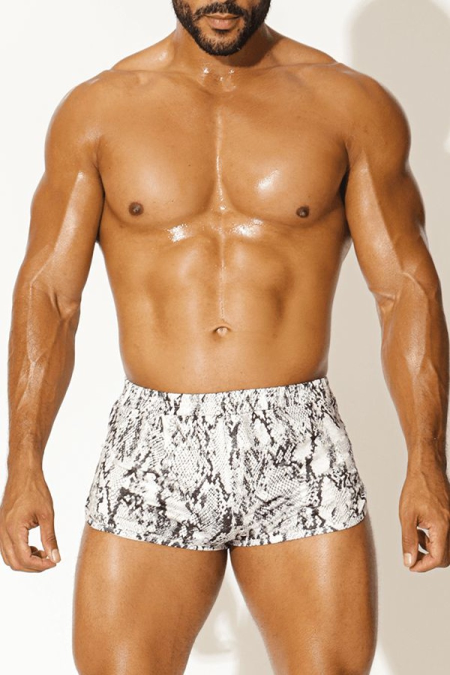 Bottoms * | Casual Booty Short Shorts Snakeskin Discount Store