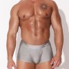 Bottoms * | Dynamic Shine Boxer Briefs Silver Fashion Grey