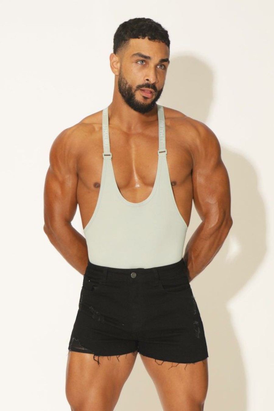 Tops * | Wrestle Me Bodysuit Pale Green Official