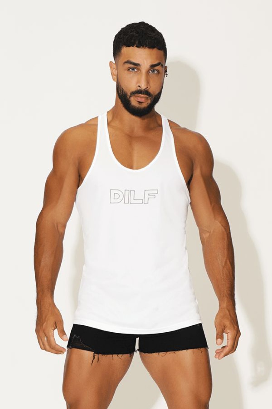 Tops * | Dilf Dri Fit Tank Top Special White