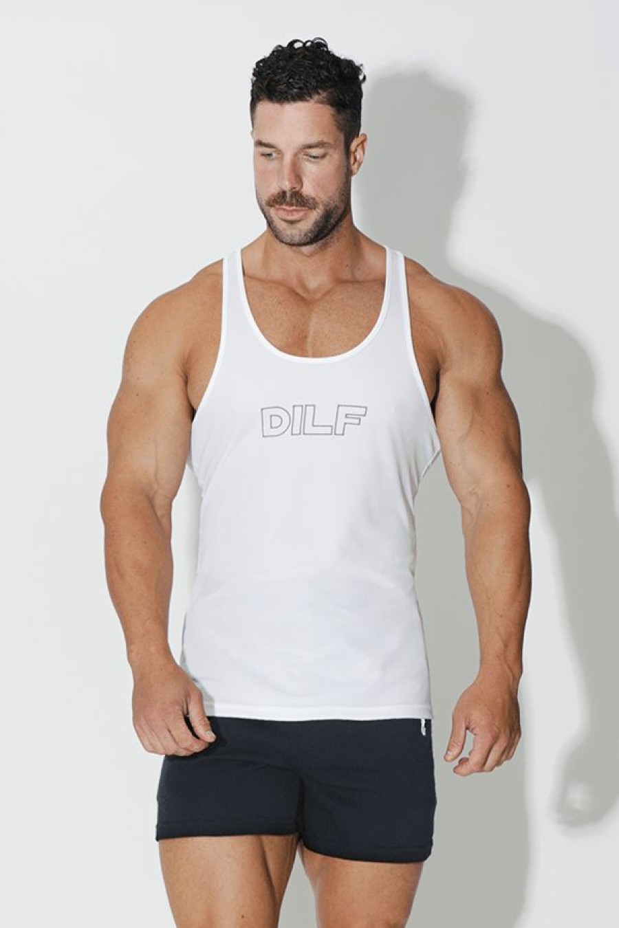 Tops * | Dilf Dri Fit Tank Top Special White